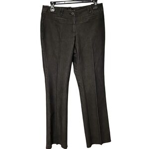 Nicole Miller Dressy Black Stretch Jeans Button Tab Belt Loops Slit Pockets Sz 6